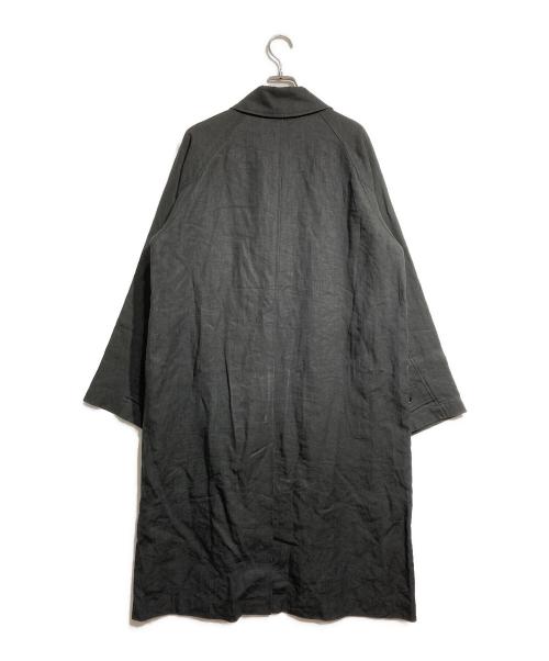 THE LIBRARY（ザ ライブラリー）THE LIBRARY (ザ ライブラリー) リネンバルマカーンコート/Linen Balmacaan Coat ブラック サイズ:Mの古着・服飾アイテム