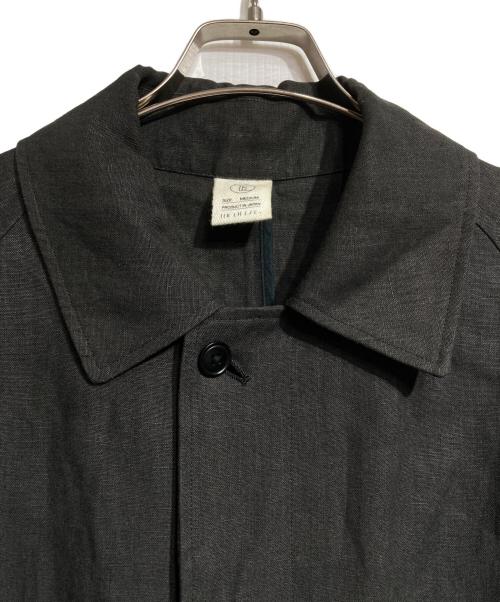 THE LIBRARY（ザ ライブラリー）THE LIBRARY (ザ ライブラリー) リネンバルマカーンコート/Linen Balmacaan Coat ブラック サイズ:Mの古着・服飾アイテム