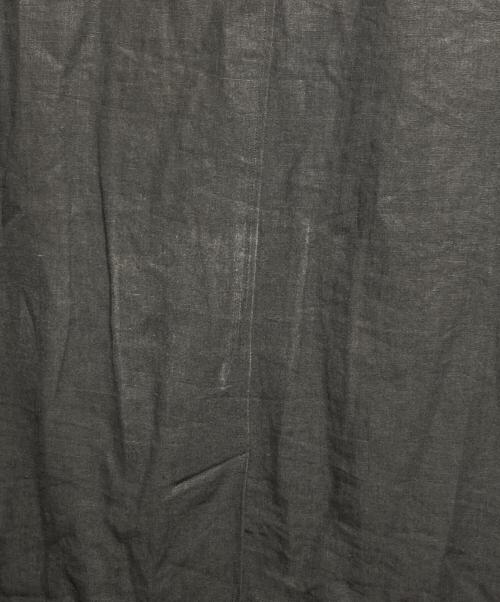 THE LIBRARY（ザ ライブラリー）THE LIBRARY (ザ ライブラリー) リネンバルマカーンコート/Linen Balmacaan Coat ブラック サイズ:Mの古着・服飾アイテム