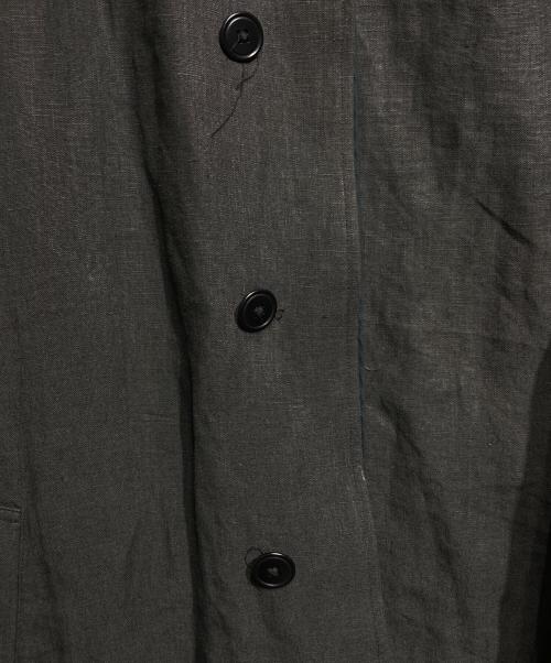 THE LIBRARY（ザ ライブラリー）THE LIBRARY (ザ ライブラリー) リネンバルマカーンコート/Linen Balmacaan Coat ブラック サイズ:Mの古着・服飾アイテム