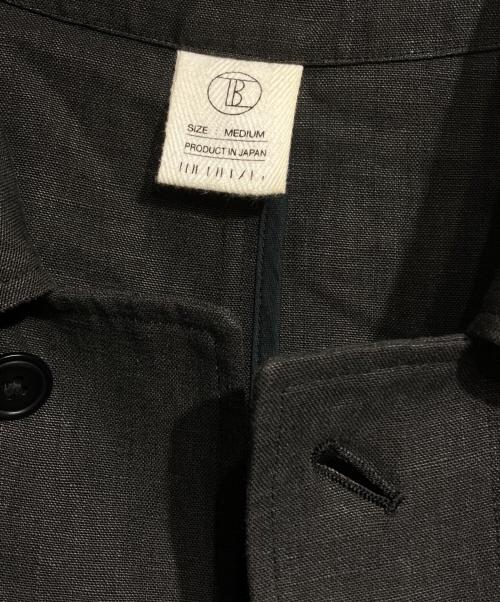 THE LIBRARY（ザ ライブラリー）THE LIBRARY (ザ ライブラリー) リネンバルマカーンコート/Linen Balmacaan Coat ブラック サイズ:Mの古着・服飾アイテム
