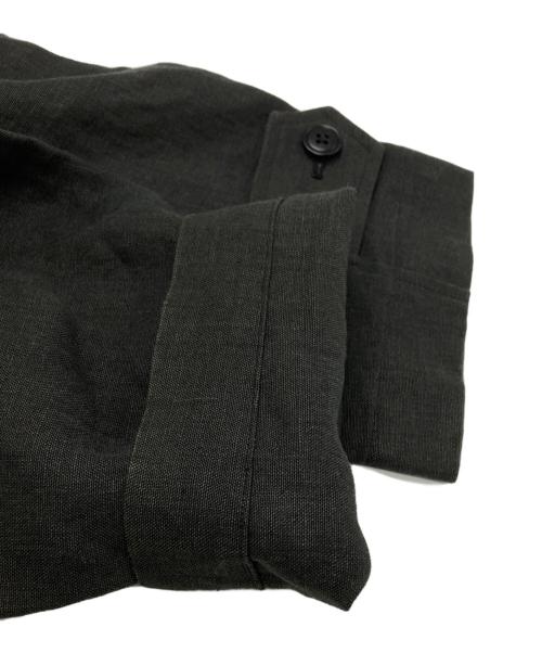 THE LIBRARY（ザ ライブラリー）THE LIBRARY (ザ ライブラリー) リネンバルマカーンコート/Linen Balmacaan Coat ブラック サイズ:Mの古着・服飾アイテム