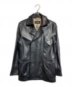 BURBERRY BLACK LABELバーバリーブラックレーベル）の古着「ラムレザーコート」｜ブラック
