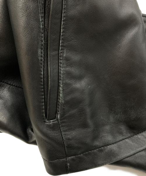 BURBERRY BLACK LABEL（バーバリーブラックレーベル）BURBERRY BLACK LABEL (バーバリーブラックレーベル) ラムレザーコート ブラック サイズ:Ｍの古着・服飾アイテム