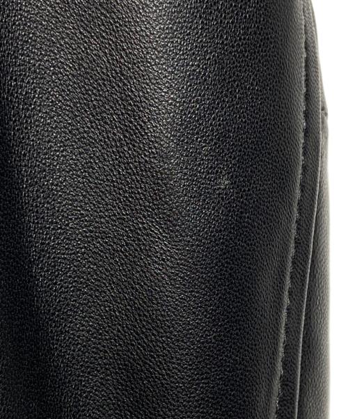 BURBERRY BLACK LABEL（バーバリーブラックレーベル）BURBERRY BLACK LABEL (バーバリーブラックレーベル) ラムレザーコート ブラック サイズ:Ｍの古着・服飾アイテム