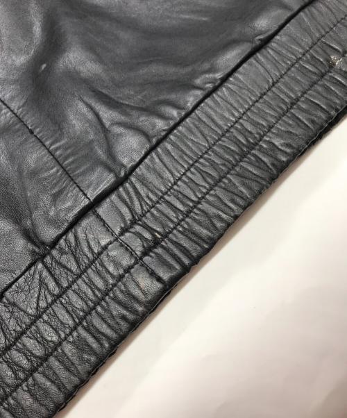 northern limits（-）northern limits (-) レザープルオーバージャケット ブラック サイズ:2Xの古着・服飾アイテム