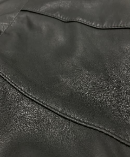 northern limits（-）northern limits (-) レザープルオーバージャケット ブラック サイズ:2Xの古着・服飾アイテム