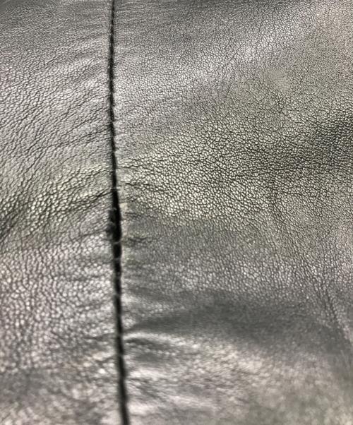 northern limits（-）northern limits (-) レザープルオーバージャケット ブラック サイズ:2Xの古着・服飾アイテム