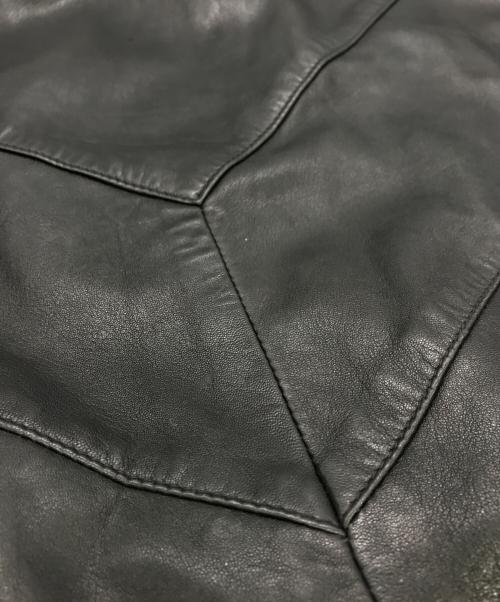 northern limits（-）northern limits (-) レザープルオーバージャケット ブラック サイズ:2Xの古着・服飾アイテム