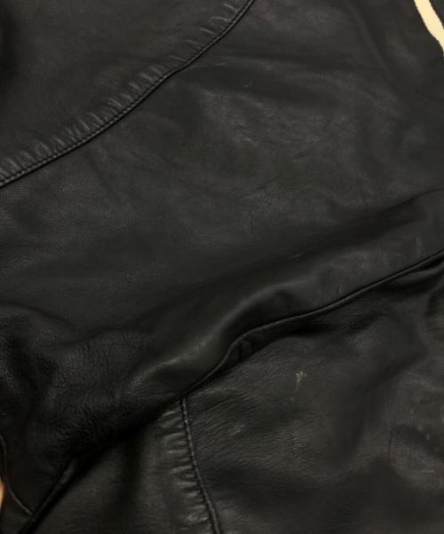 northern limits（-）northern limits (-) レザープルオーバージャケット ブラック サイズ:2Xの古着・服飾アイテム