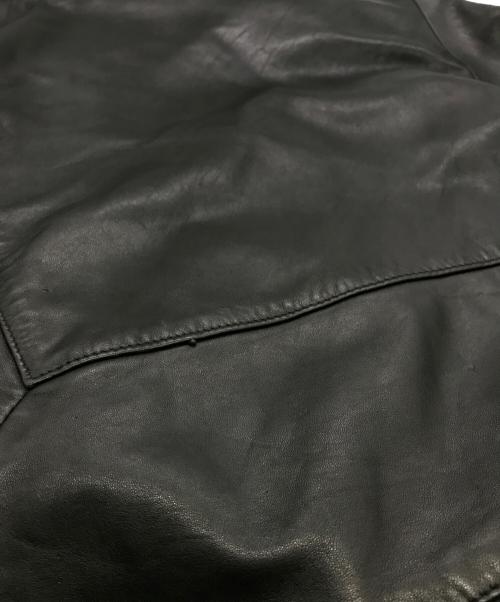 northern limits（-）northern limits (-) レザープルオーバージャケット ブラック サイズ:2Xの古着・服飾アイテム