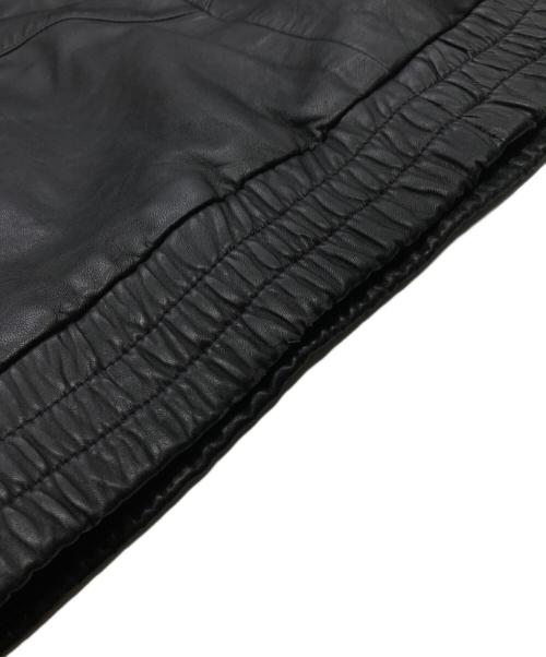 northern limits（-）northern limits (-) レザープルオーバージャケット ブラック サイズ:2Xの古着・服飾アイテム