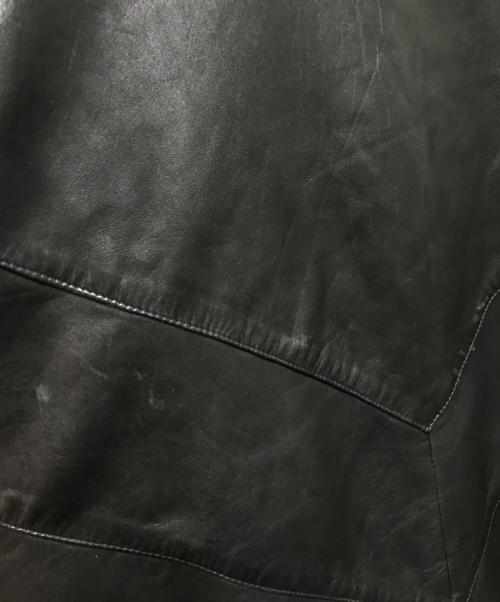 northern limits（-）northern limits (-) レザープルオーバージャケット ブラック サイズ:2Xの古着・服飾アイテム