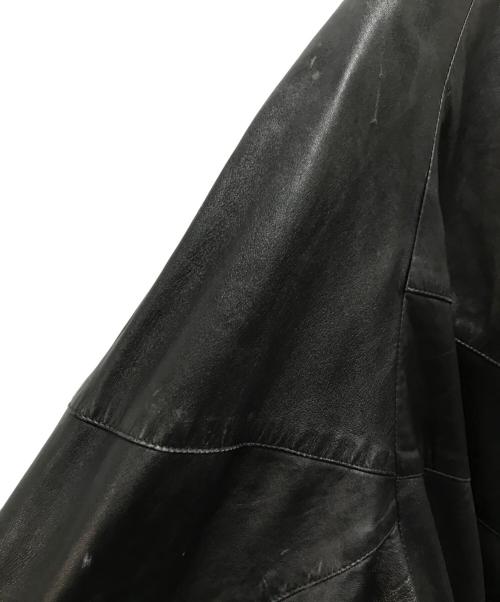 northern limits（-）northern limits (-) レザープルオーバージャケット ブラック サイズ:2Xの古着・服飾アイテム