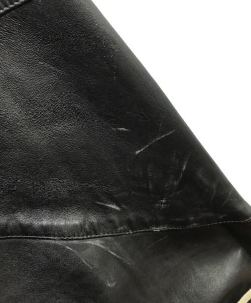northern limits（-）northern limits (-) レザープルオーバージャケット ブラック サイズ:2Xの古着・服飾アイテム