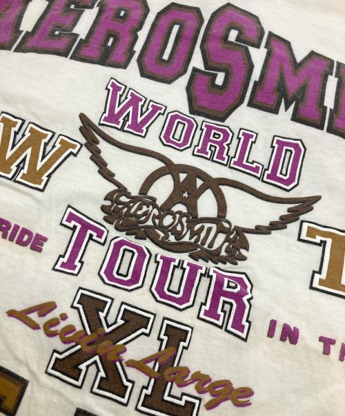 AEROSMITH（エアロスミス）AEROSMITH (エアロスミス) 90s バンドTEE ホワイト サイズ:Lの古着・服飾アイテム