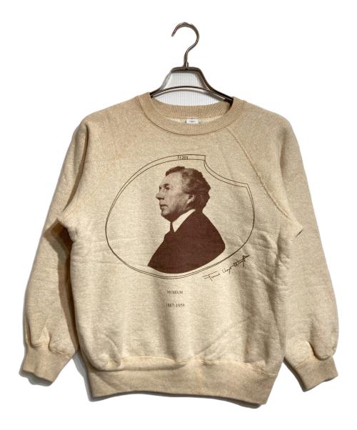 FRONT 11201（フロント 11201）FRONT 11201 (フロント 11201) museum of daily コラボスウェット ベージュ サイズ:Sの古着・服飾アイテム