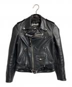 Schottショット）の古着「レザーライダースジャケット」｜ブラック