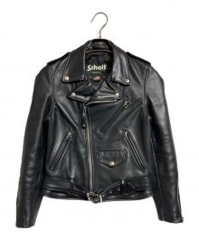 Schott（ショット）の古着「レザーライダースジャケット」｜ブラック