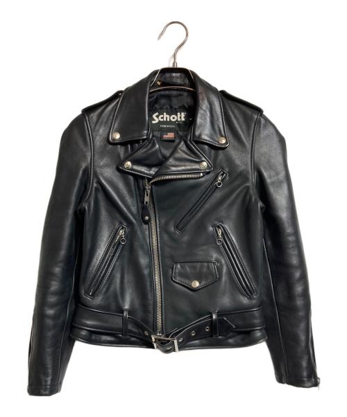 Schott（ショット）Schott (ショット) レザーライダースジャケット ブラック サイズ:Sの古着・服飾アイテム