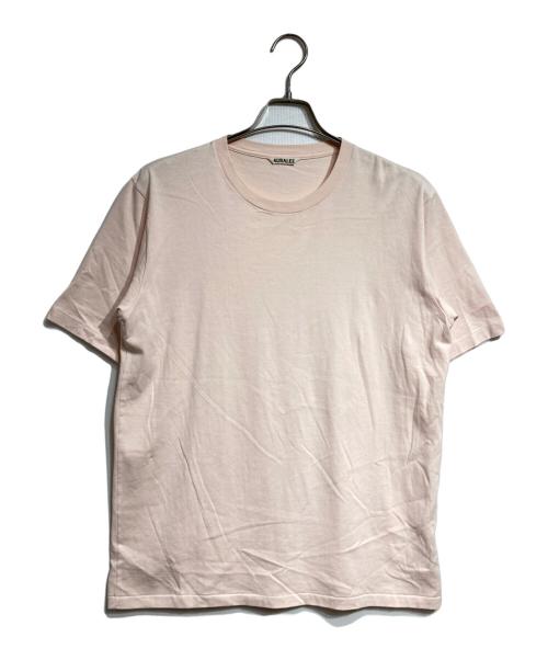 AURALEE（オーラリー）AURALEE (オーラリー) LUSTER PLAITING TEE/ラスターブレーティングT ピンク サイズ:3の古着・服飾アイテム