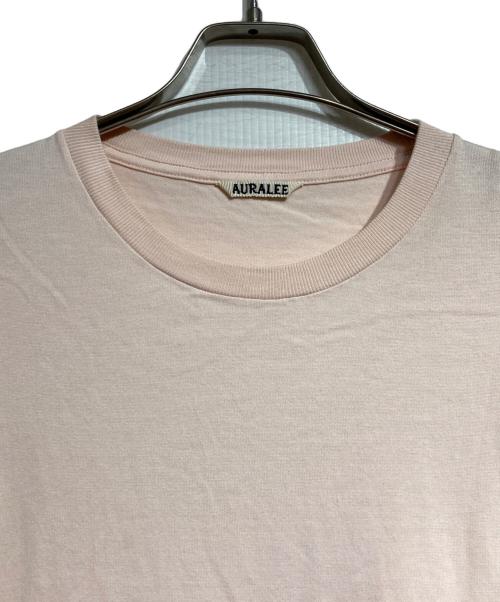 AURALEE（オーラリー）AURALEE (オーラリー) LUSTER PLAITING TEE/ラスターブレーティングT ピンク サイズ:3の古着・服飾アイテム