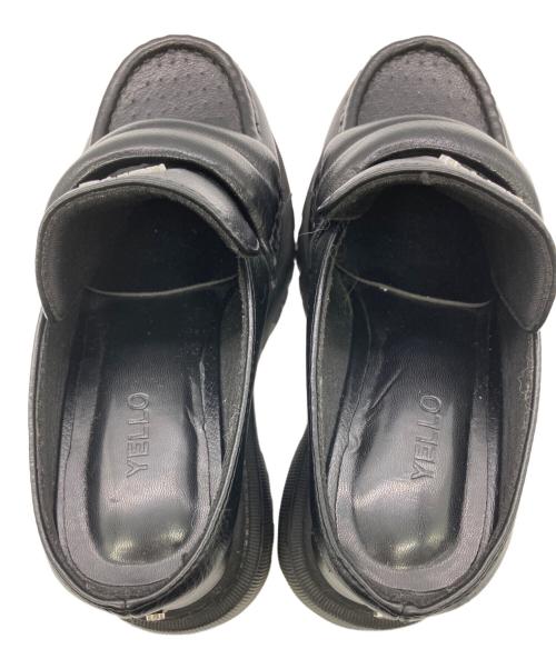 YELLO（イエロ）YELLO (イエロ) 厚底ローファー ブラック サイズ:Sの古着・服飾アイテム