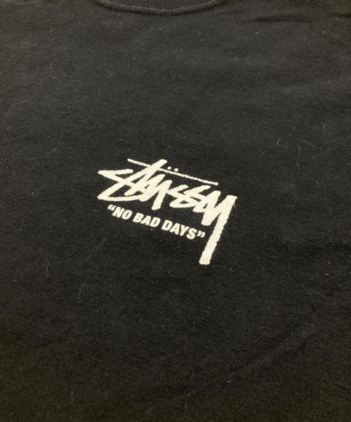 stussy（ステューシー）stussy (ステューシー) NO BAD DAYSフラワープリントTシャツ ブラック サイズ:Sの古着・服飾アイテム