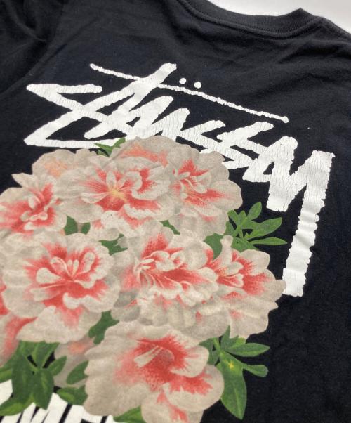 stussy（ステューシー）stussy (ステューシー) NO BAD DAYSフラワープリントTシャツ ブラック サイズ:Sの古着・服飾アイテム