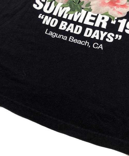 stussy（ステューシー）stussy (ステューシー) NO BAD DAYSフラワープリントTシャツ ブラック サイズ:Sの古着・服飾アイテム