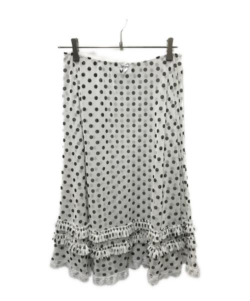 Her Praha（ハープラハ）Her Praha (ハープラハ) ドットチュールスカート ホワイト サイズ:	SIZE Freeの古着・服飾アイテム