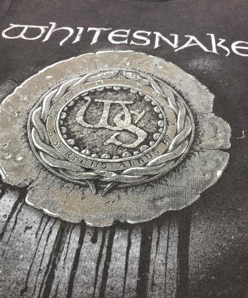 Whitesnake（ホワイトスネイク）Whitesnake (ホワイトスネイク) 80s サーペンスアルバムツアーTEE ブラック サイズ:	SIZE Mの古着・服飾アイテム