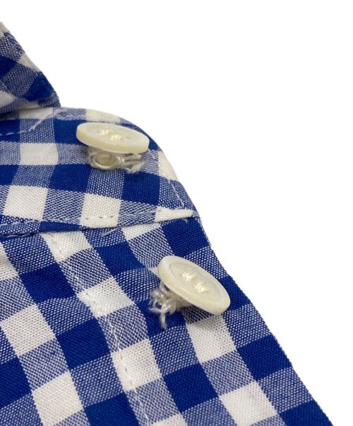 TSTS（ティーエスティーエス）TSTS (ティーエスティーエス) LAYERED DOUBLE GINGHAM SHIRT ブルー×ホワイト サイズ:Mの古着・服飾アイテム