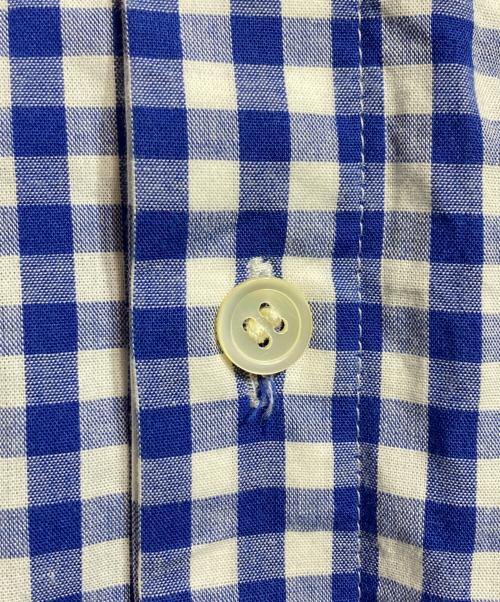 TSTS（ティーエスティーエス）TSTS (ティーエスティーエス) LAYERED DOUBLE GINGHAM SHIRT ブルー×ホワイト サイズ:Mの古着・服飾アイテム