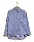 TSTS（ティーエスティーエス）の古着「LAYERED DOUBLE GINGHAM SHIRT」｜ブルー×ホワイト