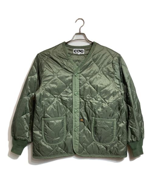 CDG（シーディージー）CDG (シーディージー) ALPHA (アルファ) キルティングライナージャケット グリーン サイズ:Lの古着・服飾アイテム