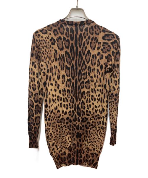 DOLCE & GABBANA（ドルチェ＆ガッバーナ）DOLCE & GABBANA (ドルチェ＆ガッバーナ) レオパードカーディガン ブラウン サイズ:38の古着・服飾アイテム