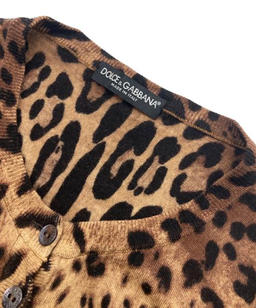 DOLCE & GABBANA（ドルチェ＆ガッバーナ）DOLCE & GABBANA (ドルチェ＆ガッバーナ) レオパードカーディガン ブラウン サイズ:38の古着・服飾アイテム