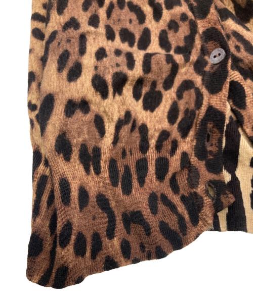 DOLCE & GABBANA（ドルチェ＆ガッバーナ）DOLCE & GABBANA (ドルチェ＆ガッバーナ) レオパードカーディガン ブラウン サイズ:38の古着・服飾アイテム