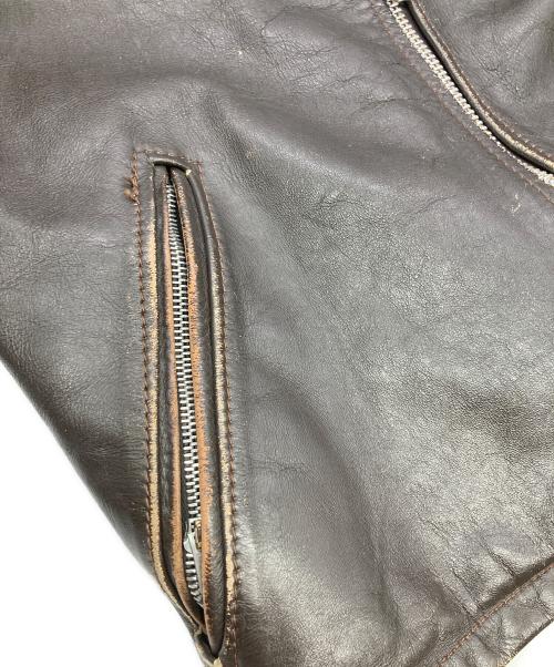 VANSON（バンソン）VANSON (バンソン) ライダースジャケット ブラウン サイズ:３８の古着・服飾アイテム