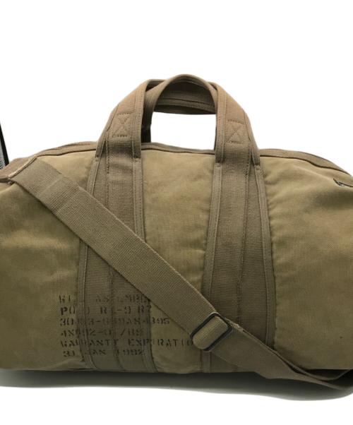 POLO RALPH LAUREN（ポロ・ラルフローレン）POLO RALPH LAUREN (ポロ・ラルフローレン) アビエイターキットキャンバスバッグ ブラウンの古着・服飾アイテム