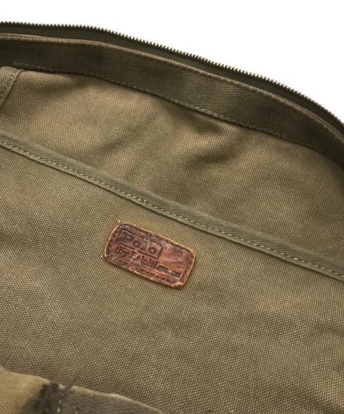 POLO RALPH LAUREN（ポロ・ラルフローレン）POLO RALPH LAUREN (ポロ・ラルフローレン) アビエイターキットキャンバスバッグ ブラウンの古着・服飾アイテム
