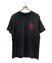 stussy（ステューシー）の古着「クラウンプリントTシャツ」｜ブラック