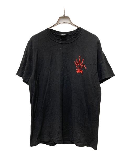 stussy（ステューシー）stussy (ステューシー) クラウンプリントTシャツ ブラック サイズ:	SIZE Mの古着・服飾アイテム