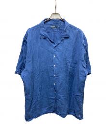 POLO RALPH LAUREN（ポロ・ラルフローレン）の古着「リネンシルクオープンカラーシャツ」｜ブルー