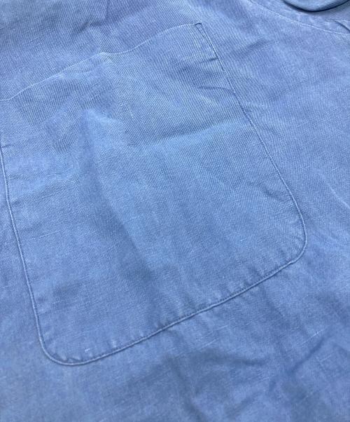 POLO RALPH LAUREN（ポロ・ラルフローレン）POLO RALPH LAUREN (ポロ・ラルフローレン) リネンシルクオープンカラーシャツ ブルー サイズ:	SIZE 2XLの古着・服飾アイテム