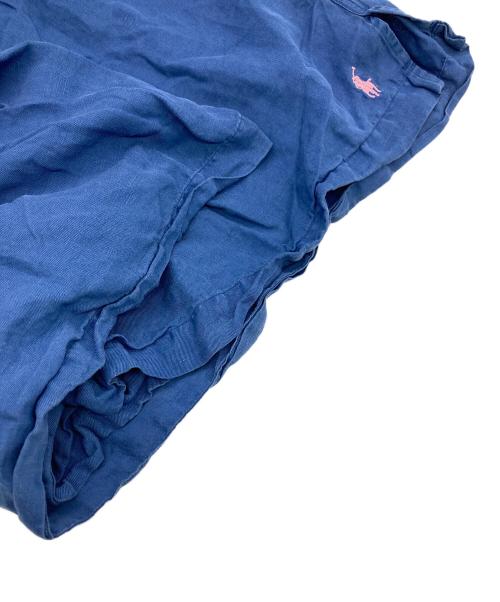 POLO RALPH LAUREN（ポロ・ラルフローレン）POLO RALPH LAUREN (ポロ・ラルフローレン) リネンシルクオープンカラーシャツ ブルー サイズ:	SIZE 2XLの古着・服飾アイテム