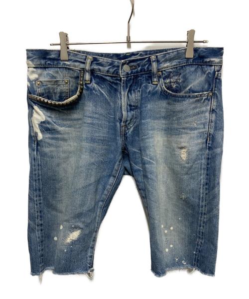 Hysteric Glamour（ヒステリックグラマー）Hysteric Glamour (ヒステリックグラマー) スタッズデニムショーツ インディゴ サイズ:34の古着・服飾アイテム