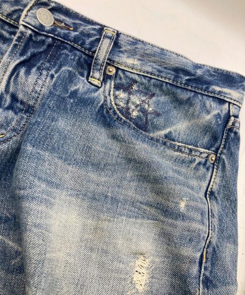 Hysteric Glamour（ヒステリックグラマー）Hysteric Glamour (ヒステリックグラマー) スタッズデニムショーツ インディゴ サイズ:34の古着・服飾アイテム