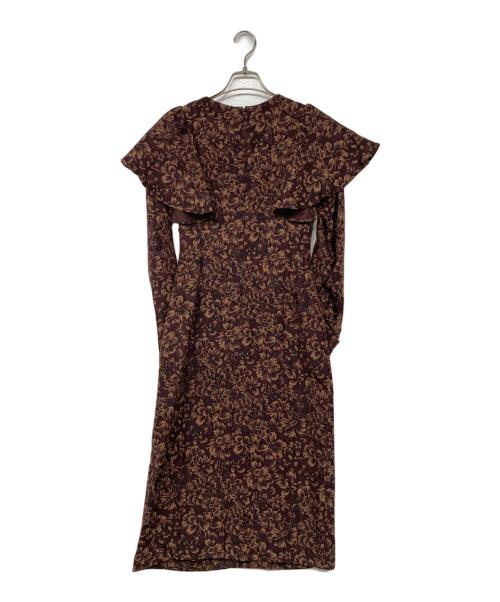 MMormal（モーマル）MMormal (モーマル) フラワーフリルワンピース ブラウン サイズ:Fの古着・服飾アイテム
